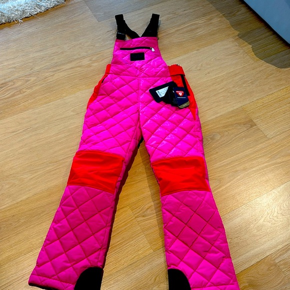 Goldbergh x Revolve KAYA SALOPETTE Ski Pants Overalls NWT US 6 ski bibs PINK - Picture 2 of 14